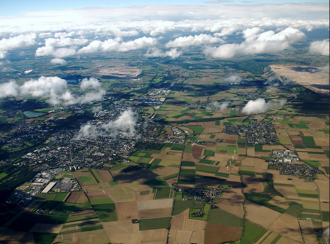 Aerial view of the Jülich Zwischenscholle area